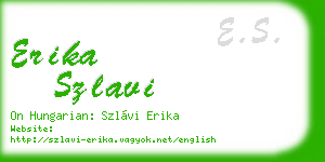 erika szlavi business card